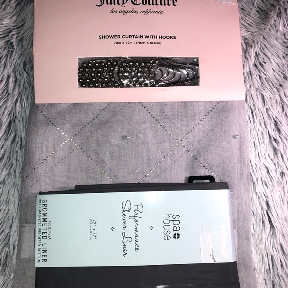 NEW Juicy Couture Shower Courtain & Shower Liner - Picture 2 of 6